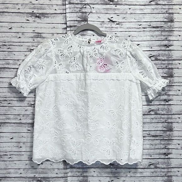 Kate Spade Butterfly Eyelet Top